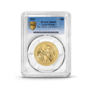 PCGS Certified 2025 Britannia and Liberty 1oz Gold Coin MS69