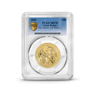 PCGS Certified 2025 Britannia and Liberty 1oz Gold Coin MS70