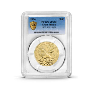 PCGS Certified 2026 Lion and Eagle 1oz Gold Coin MS70